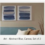 Art - Canvas Abstract Blue, Set of 2