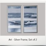 Art - Linear w/Silver Frame, Set of 2