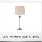 Lamp - Weathered Cream 30", Single