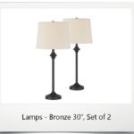 Lamps - Bronze Metal 30", Set of 2
