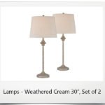Lamps - Weathered Cream 30", Set of 2