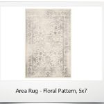 Area Rug - Floral Pattern 5x7