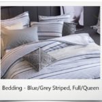 Bedding - Blue & White Stripes, Full/Queen