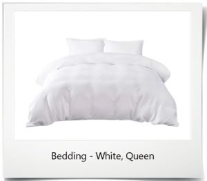 Bedding - White, Queen
