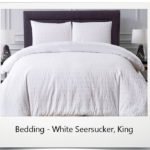Bedding - White Seersucker, King