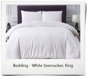 Bedding - White Seersucker, King