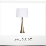 Lamp - Gold 30", Single