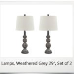 Lamps - Weathered Grey 29", Set of 2